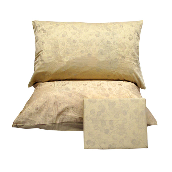 Marsha Berry Jacquard Cotton Quilt Doona Duvet Cover Latte Natural Double