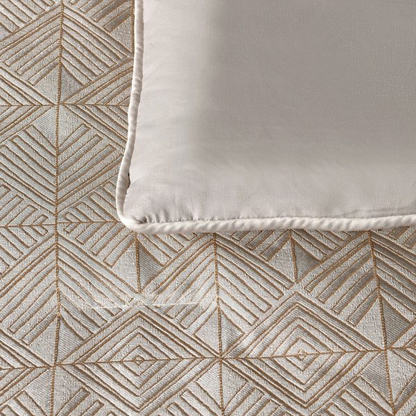 Bianca 6 Pce Bellagio Geometric Bedspread Comforter Coverlet Gold Queen / King