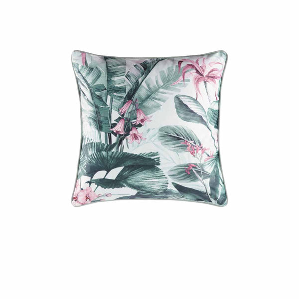 Bianca Abbey Tropical Foliage Square Filled Cushion Green 43cm