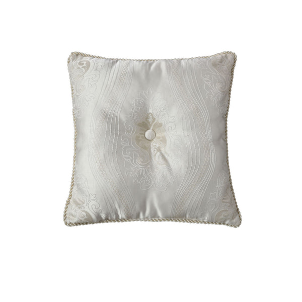 Bianca Arabella Jacquard Square Cushion 43cm Ivory