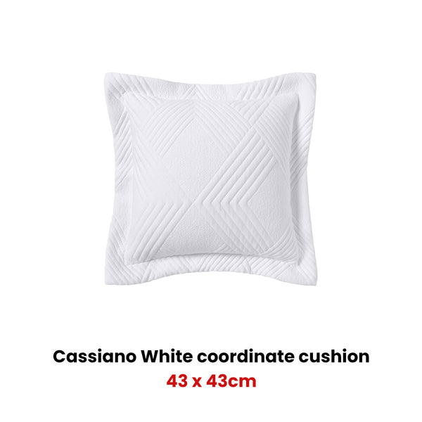 Bianca Cassiano White Square Filled Cushion 43cm