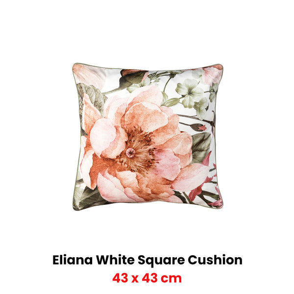 Bianca Eliana Floral Square Filled Cushion 43cm