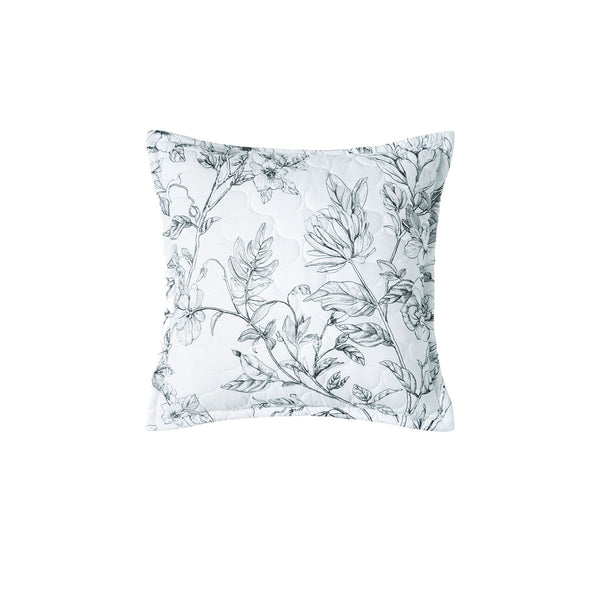 Bianca Gracie Floral Square Filled Cushion White 43m