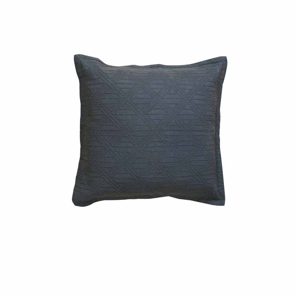Bianca Hallston Diamond Design Charcoal Grey Square Filled Cushion 43cm