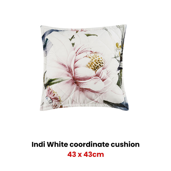Bianca Indi White Square Filled Cushion 43cm