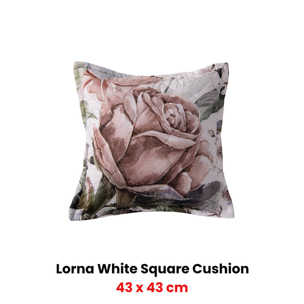 Bianca Lorna Floral Square Filled Cushion 43cm