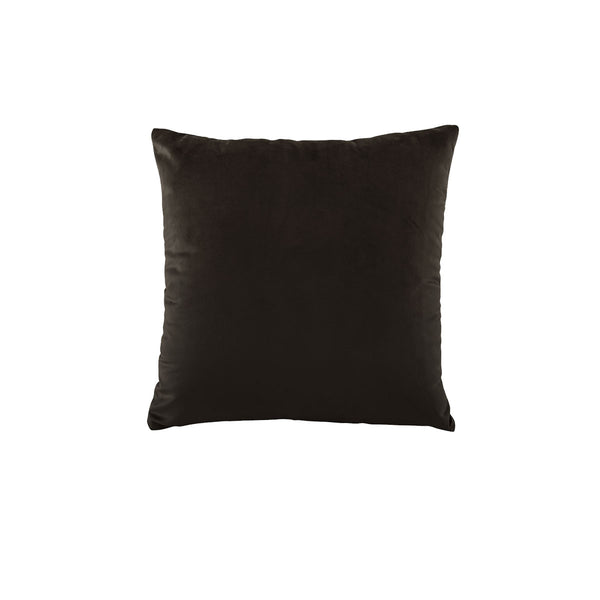 Bianca Vivid Coordinates Velvet Square Filled Cushion Chocolate Brown 43cm