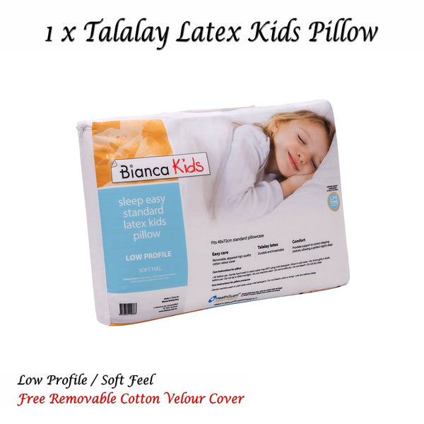Bianca Talalay Latex Kids Childrens Pillow 60 x 14cm