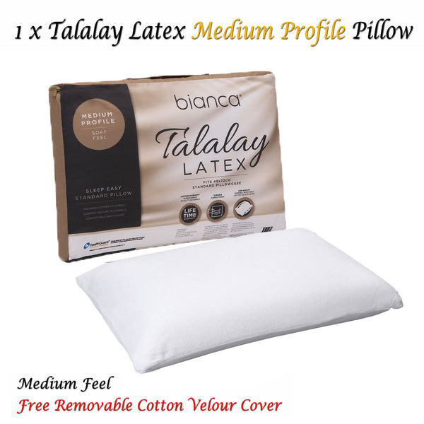 Bianca Talalay Latex Medium Profile Pillow 60 x 14cm