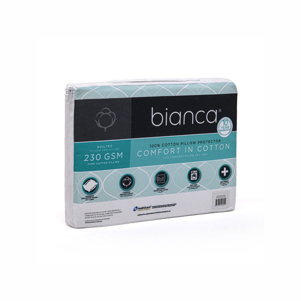 Bianca Twin Pack Pair Comfort in Cotton Pillow Protector Standard 49 x 72cm