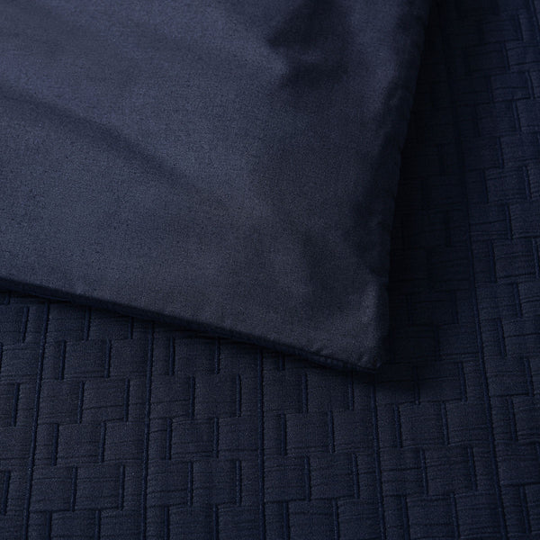 Bianca Burleigh Jacquard Quilt Doona Duvet Cover Ink King