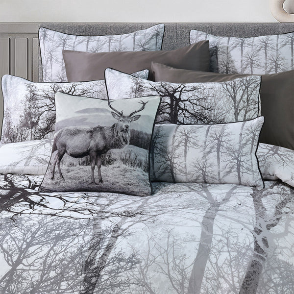 Bianca Myrtleford Cotton Sateen Quilt Doona Duvet Cover Grey King