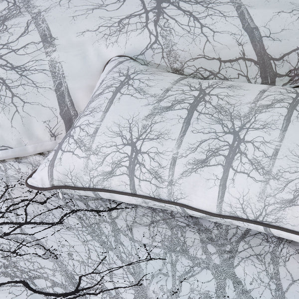 Bianca Myrtleford Cotton Sateen Quilt Doona Duvet Cover Grey Super King