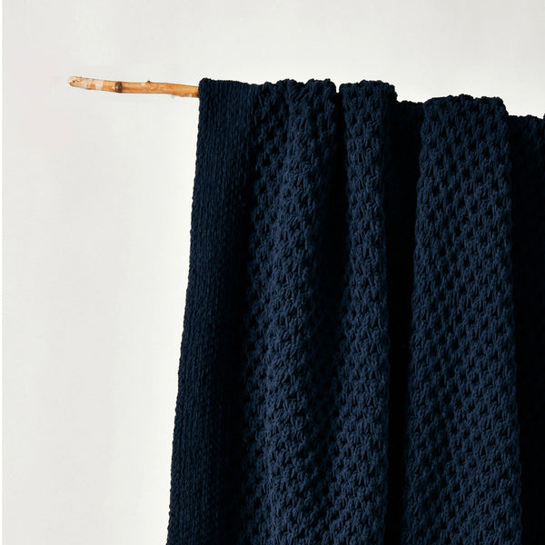 Bianca Sofala Polyester Chenille Throw Rug Blanket 130 x 170cm Indigo