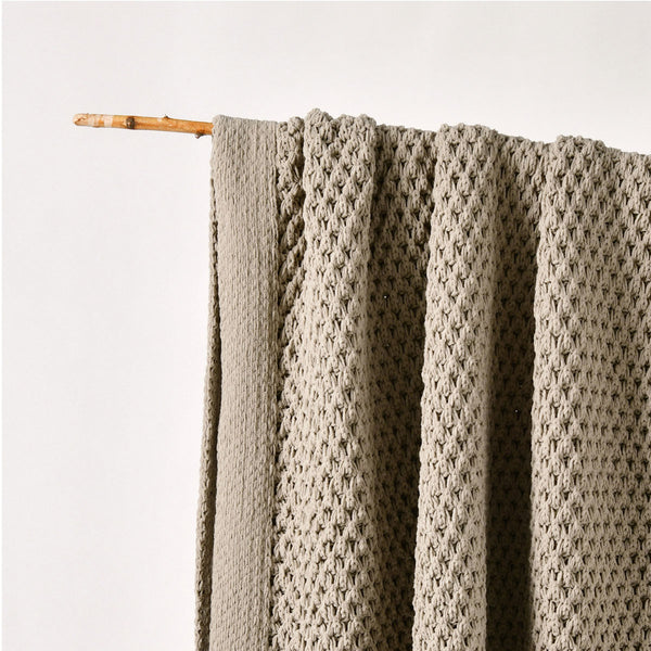 Bianca Sofala Polyester Chenille Throw Rug Blanket 130 x 170cm Taupe