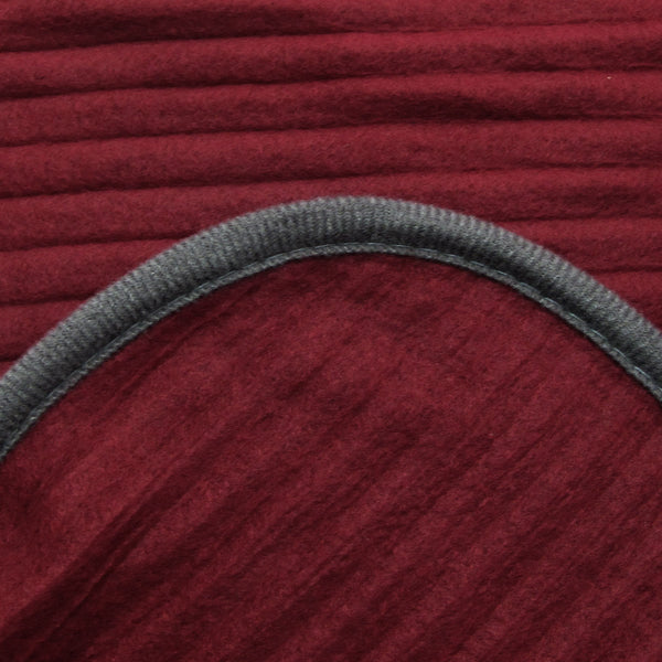 250GSM Ribbed Polar Fleece Blanket Throw Rug Burgundy 100 x 150cm