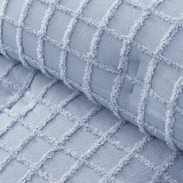 Vintage Design Homewares Parquet Snooze Blue Comforter Bedspread Set Queen