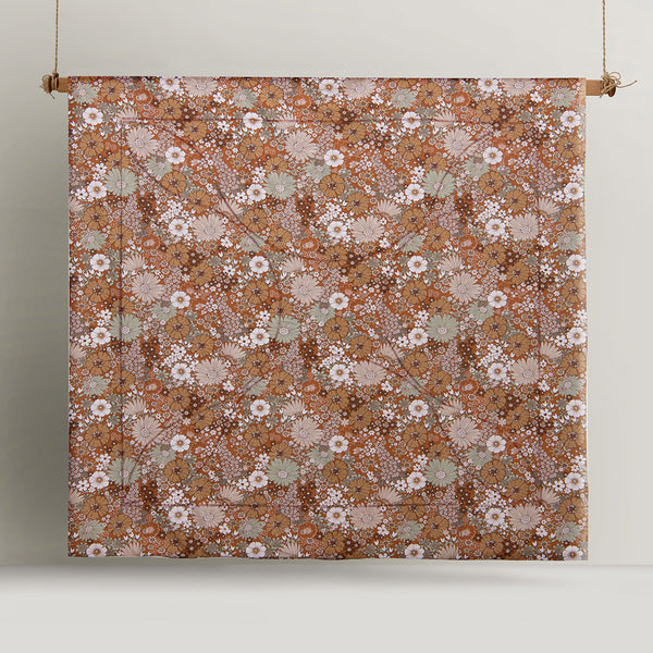 Accessorize Rainbow Garden Cotton Bedspread Comforter Coverlet Brown Double