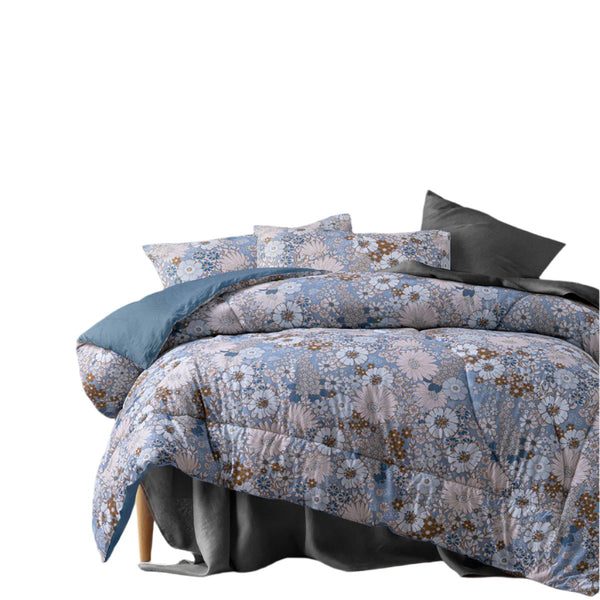 Accessorize Rainbow Garden Cotton Bedspread Comforter Coverlet Blue Queen