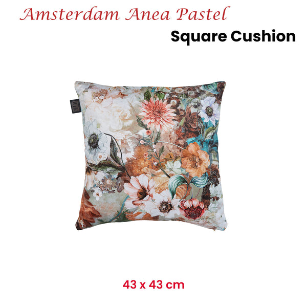KAAT Amsterdam Anea Pastel Floral Square Filled Cushion 43cm