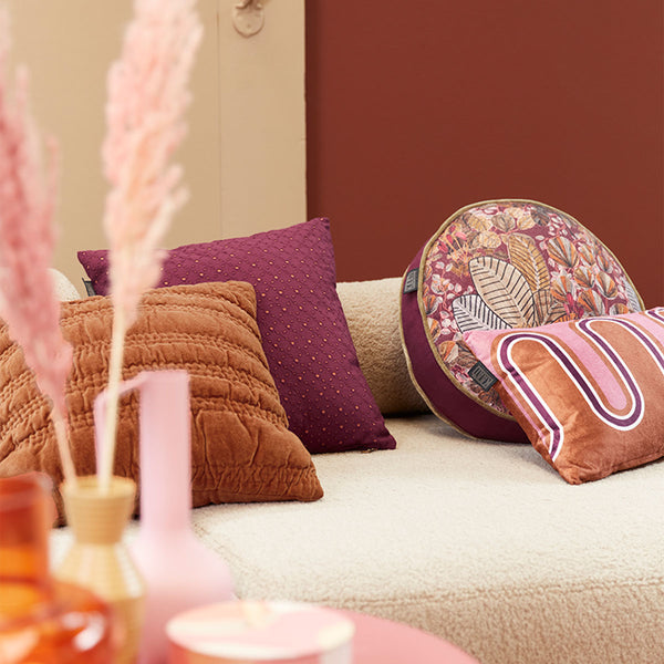 KAAT Amsterdam Asa Botanical Floral Multicoloured Round Filled Cushion 40cm