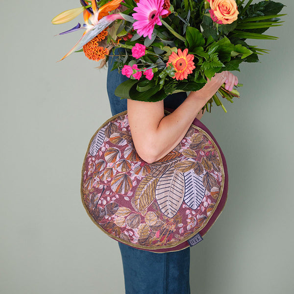 KAAT Amsterdam Asa Botanical Floral Multicoloured Round Filled Cushion 40cm