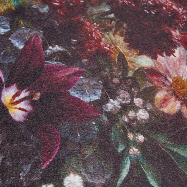 KAAT Amsterdam Hester Floral Botanical Velvet Multi Square Filled Cushion 43cm