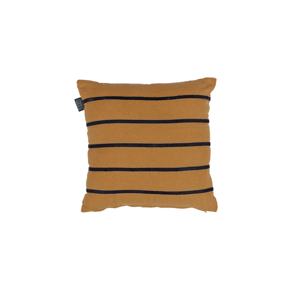 KAAT Amsterdam Myron Brown Striped Square Filled Cushion 40cm