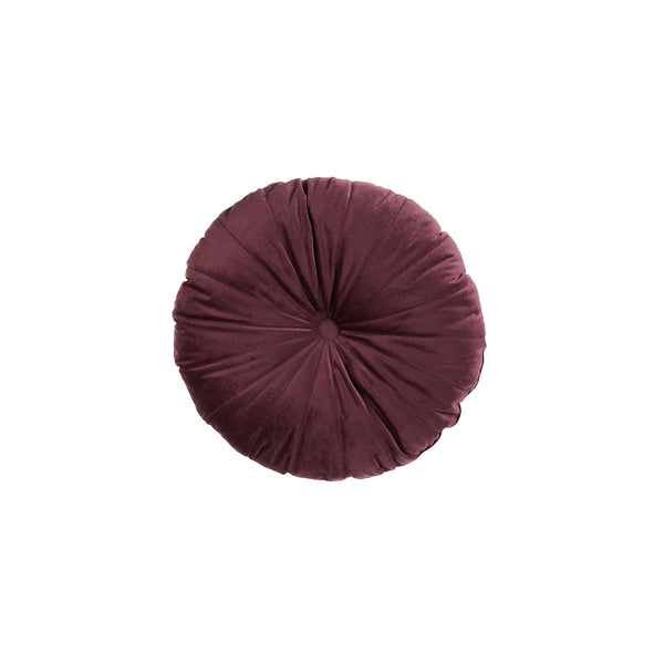 KAAT Amsterdam Mandarin Velvet Purple Round Filled Cushion 40cm
