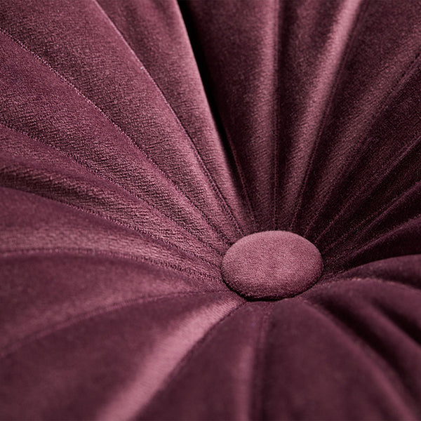 KAAT Amsterdam Mandarin Velvet Purple Round Filled Cushion 40cm