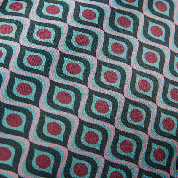 KAAT Amsterdam Meja Retro Green Reversible Oblong Filled Cushion 30cm x 50cm