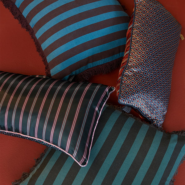 KAAT Amsterdam Meja Retro Green Reversible Oblong Filled Cushion 30cm x 50cm