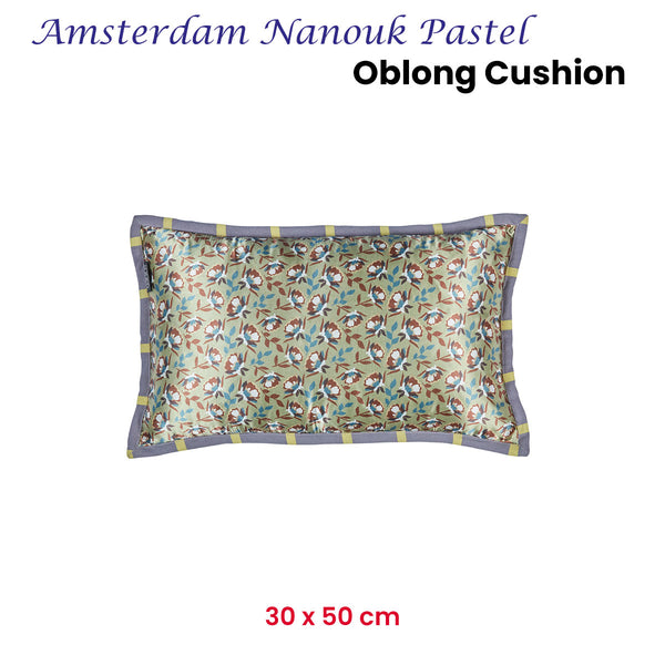 KAAT Amsterdam Nanouk Pastel Floral Oblong Filled Cushion 30cm x 50cm