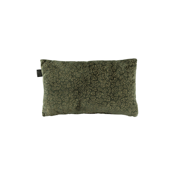 KAAT Amsterdam Spartan Leopard Print Green Oblong Filled Cushion 30cm x 50cm