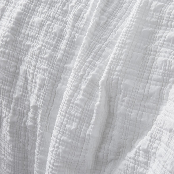 Accessorize Augusta Ruched Quilt Doona Duvet Cover White Single