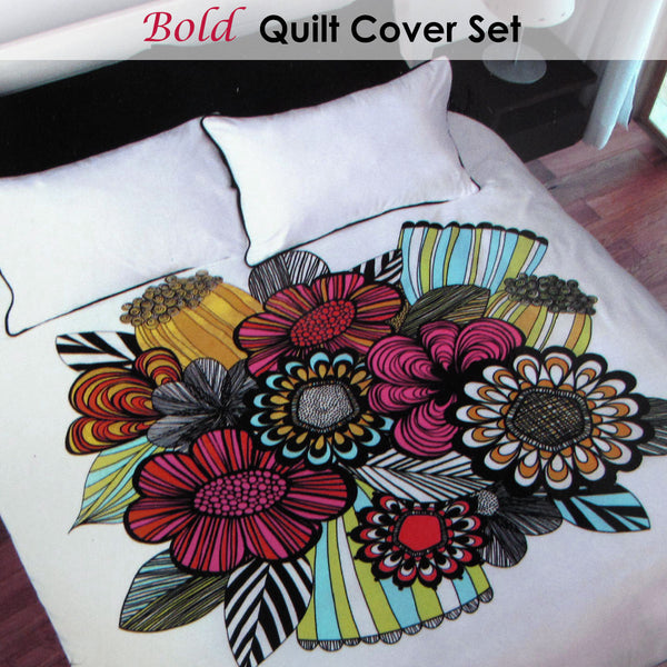 Accessorize Floral Bouquet Quilt Doona Duvet Cover Single