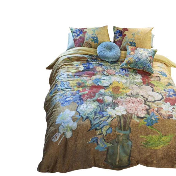 Bedding House Van Gogh Bouquet d'Anniversaire Quilt Doona Duvet Cover Queen