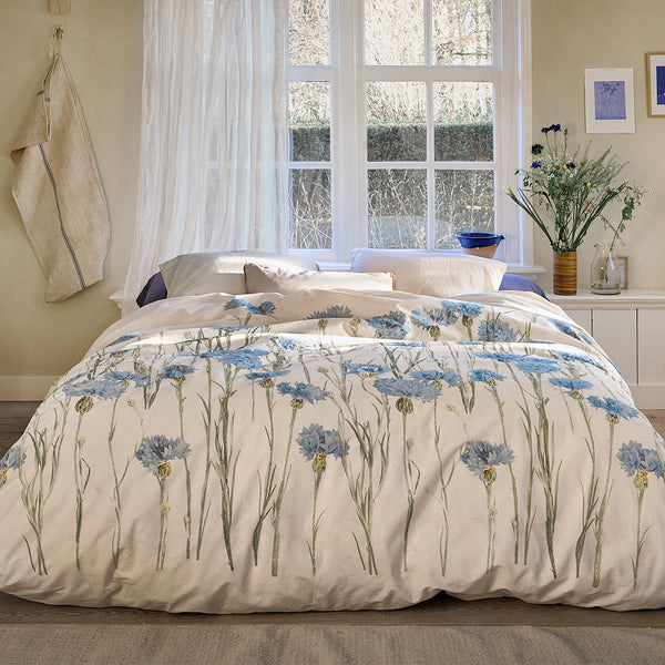 Bedding House Cornflower Cotton Percale Quilt Doona Duvet Cover Sand King