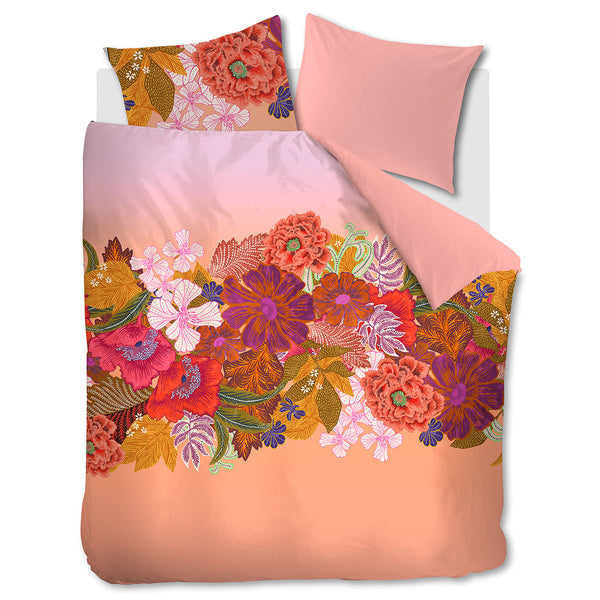 Oilily Livia Floral Cotton Satin Quilt Doona Duvet Cover Pink Queen
