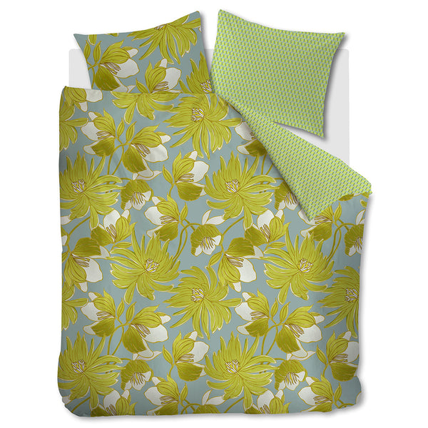 Oilily Melodi Floral Cotton Satin Quilt Doona Duvet Cover Green King