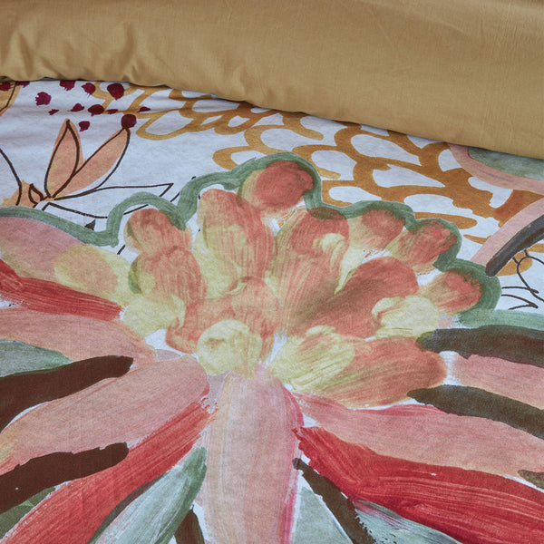 Bedding House Scarlett Floral Cotton Quilt Doona Duvet Cover Set King