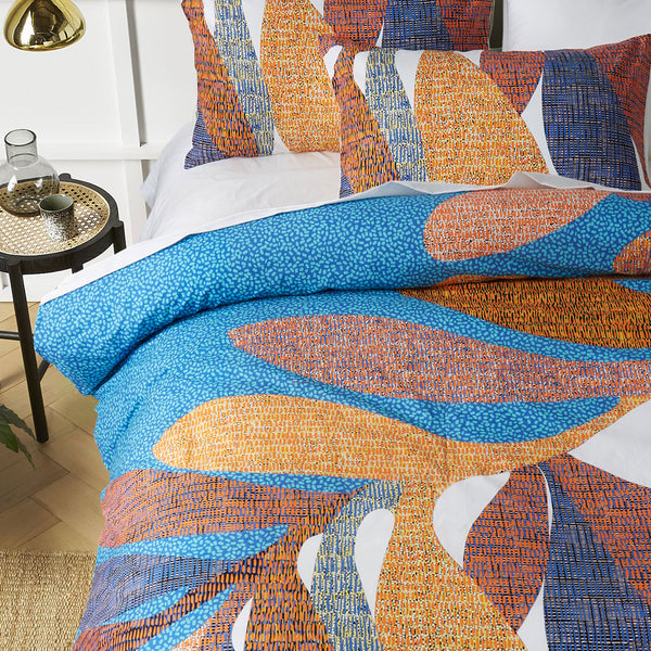 Accessorize Sorrel Foliage Cotton Quilt Doona Duvet Cover White King