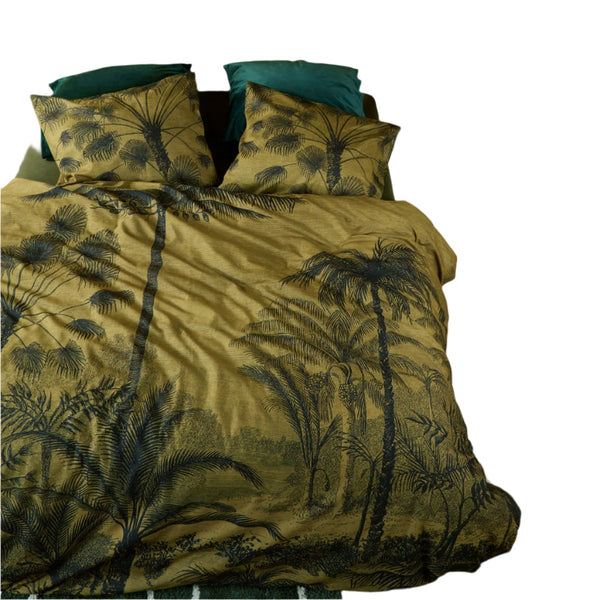 Bedding House Tour Du Monde Palm Trees Quilt Doona Duvet Cover Ochre Queen