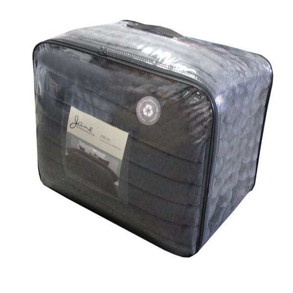 Jane Barrington Arna Channel Faux Rabbit Fur Comforter Bedspread Coverlet King