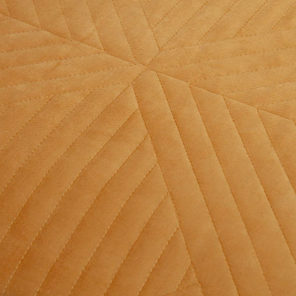 J Elliot Home Merida Velvet Quilted Bedspread Comforter Coverlet Mustard Queen / King