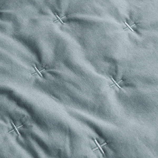 Ardor Saladin Chambray 3 Pcs Embroidered Bedspread Quilt Comforter Set Queen / King