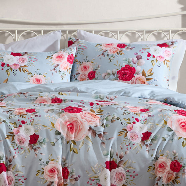 Ardor Amelie Floral Microfibre Quilt Doona Duvet Cover Set Multicolour Queen