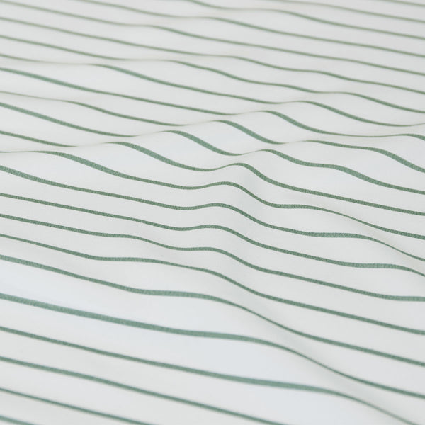 Ardor Frankie Stripe Yarn Dyed Reversible Quilt Doona Duvet Cover Sage King