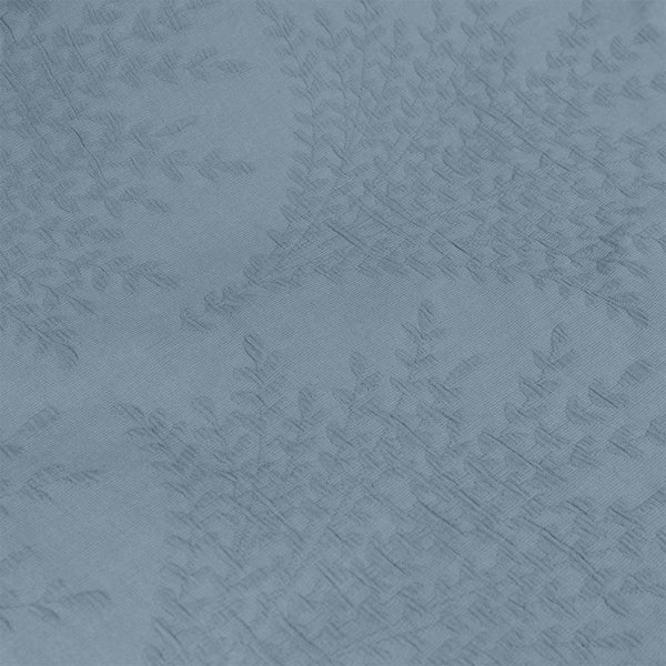 Algodon Romy Embossed Floral Cotton Quilt Doona Duvet Cover Set Blue King