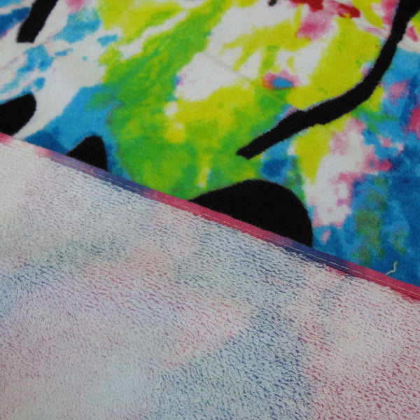 Heaven Peace Tie Dye Cotton Beach Towel 450gsm 80 x 155cm